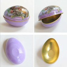 Load image into Gallery viewer, New Easter Egg Shaped Pastel Painting Decorating Candy Tin Box